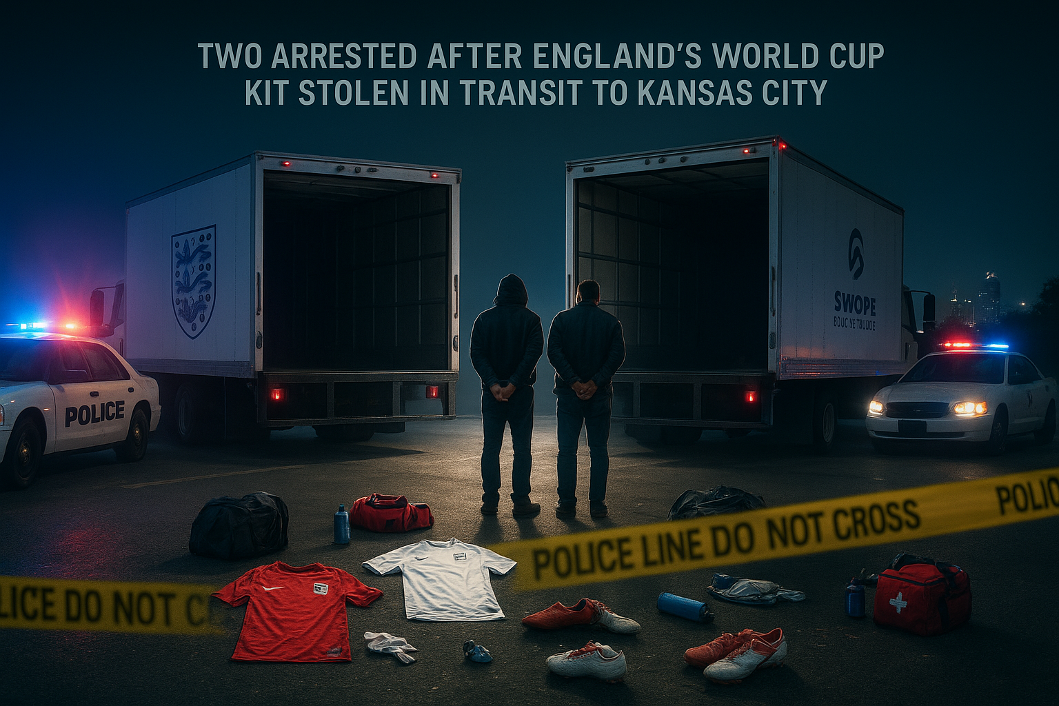 Two Arrested After England's World Cup Kit Stolen in Transit to Kansas City