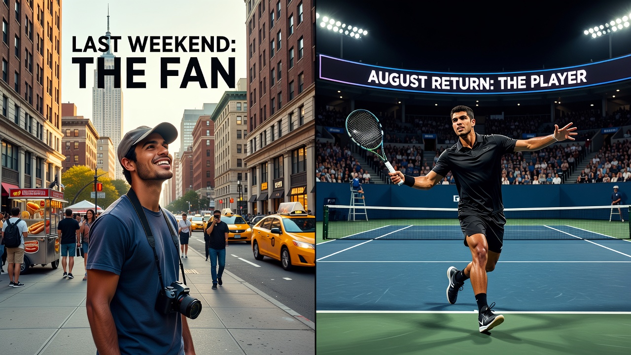 Alcaraz Eyes August Comeback After Watching US Open as Fan