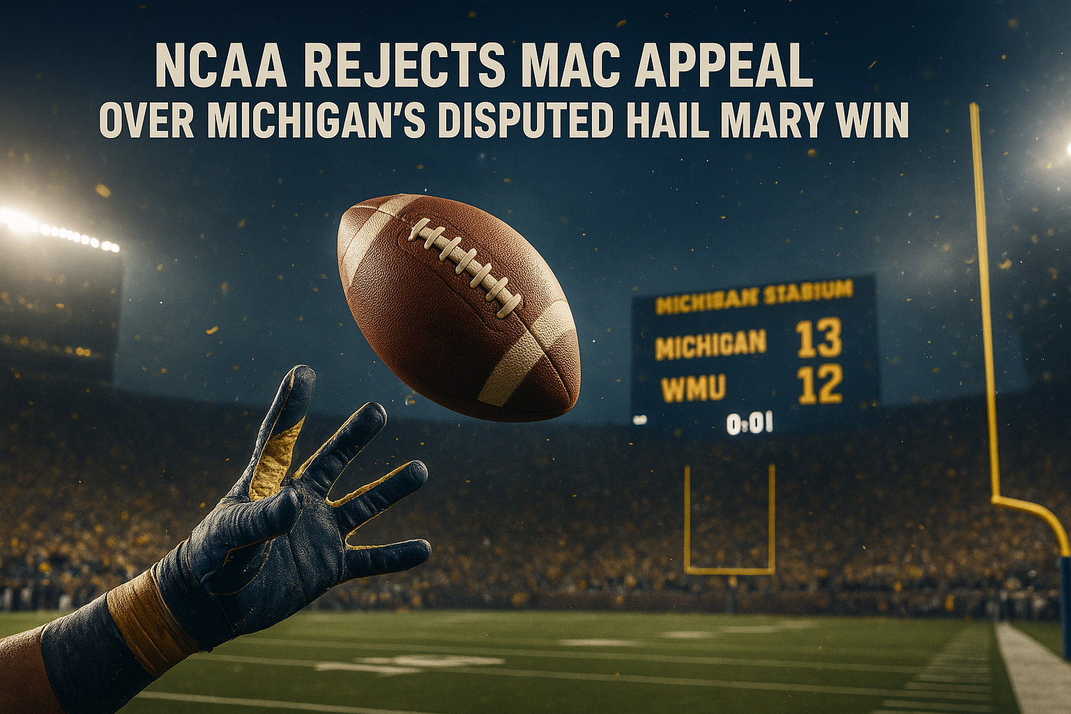 NCAA Rejects MAC Appeal Over Michigan's Disputed Hail Mary Win