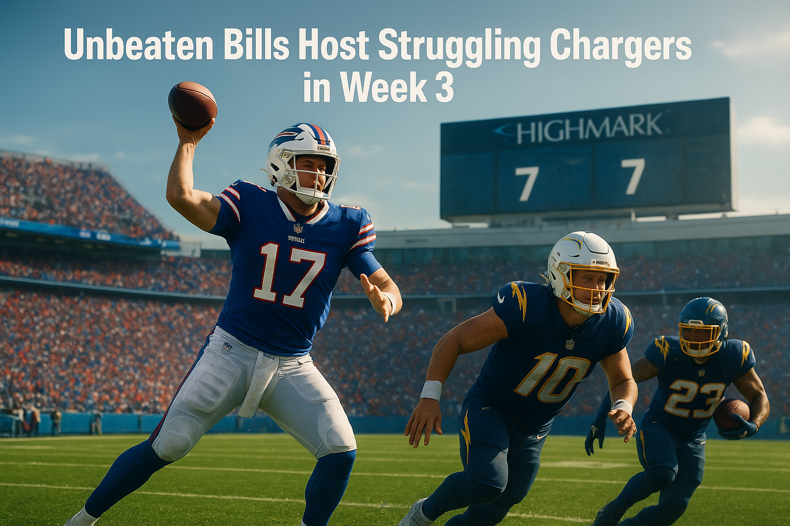 Unbeaten Bills Host Struggling Chargers in Week 3